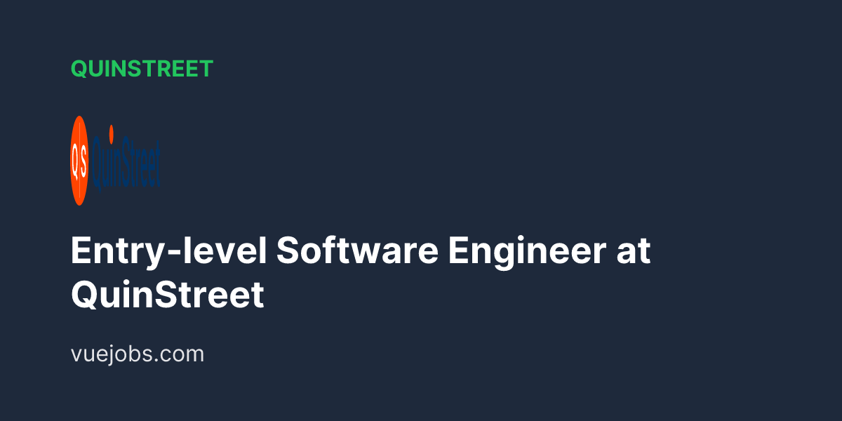 Entry-level Software Engineer at QuinStreet - VueJobs